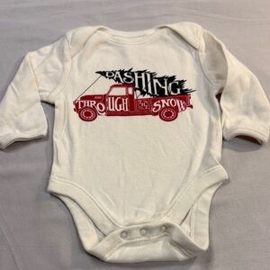 Old Navy - Cream and Red Kids One Piece/Onesie Top